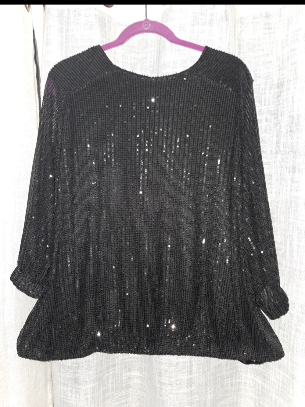 Black Sequin Women’s Top - Elegant Shine